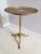 1970s Vintage Brass Pedestal Side Table With Florentine Engraving and Fine Detail For Sale - Image 11 of 11
