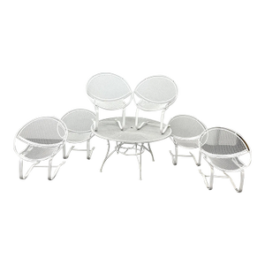 Attributed to Vintage 7-Piece Maurizio Tempestini for Salterini "Radar" Patio Dining Set