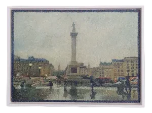 Bill Bone, Trafalgar Square, Oil on Wax Panel