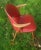 Mid-Century Modern Red 50s Rockabilly Chair with Armrests, 1950s For Sale - Image 3 of 6