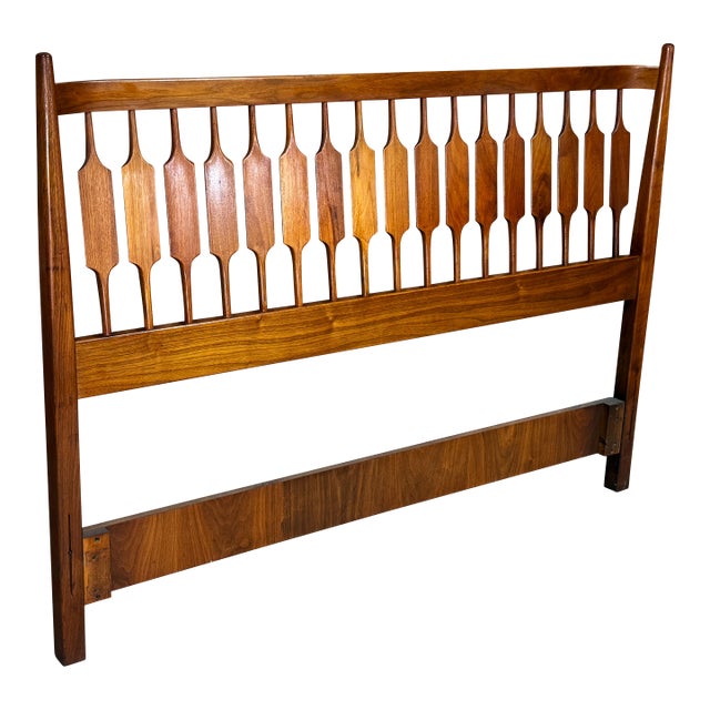 Mid Century Modern Drexel Declaration Full Size Headboard Bed For Sale