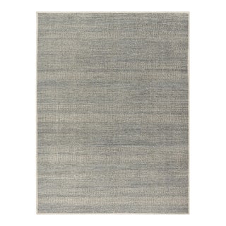 Zoe Rose Grass Modern Wool Gray-Ivory Hand Woven Rug 12ft X 15ft For Sale