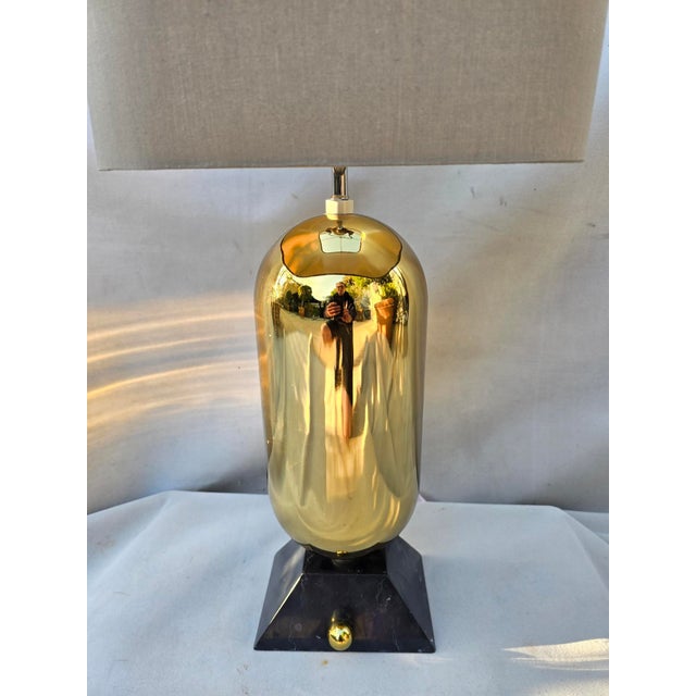 Early 21st Century Jonathan Adler Brass Lamp For Sale - Image 5 of 7