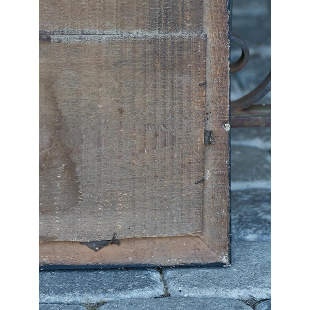 French 1900s Louis-Philippe Inspired Mirror with Tortoise Style Painted Frame For Sale - Image 10 of 10