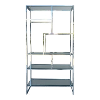 Vintage Polished Chrome Etagere After Milo Baughman For Sale