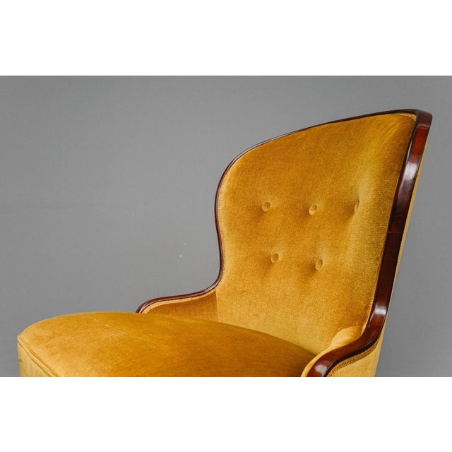 Mid-Century Armchairs in Yellow, Mid-20th Century, Set of 2 For Sale - Image 17 of 18