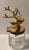 For your consideration. . . A small figural mustard pot in the form of a stag's head. The top of the mustard pot features...