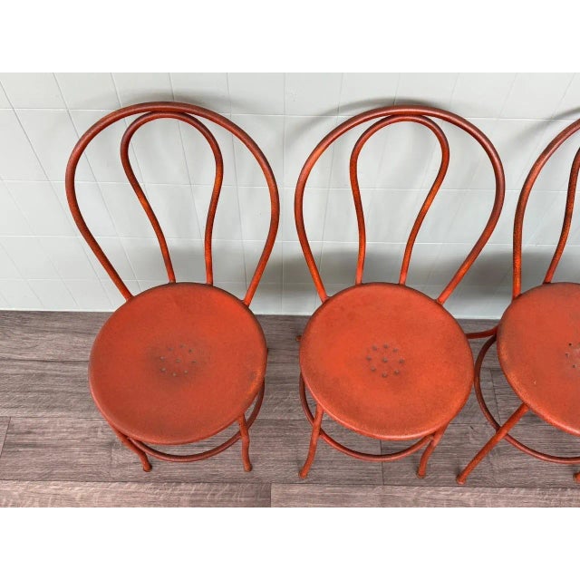 Vintage Italian Iron Garden Chairs, 1950s, Set of 4 For Sale - Image 6 of 14