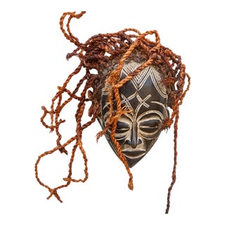 Carved & Braided African Mask For Sale