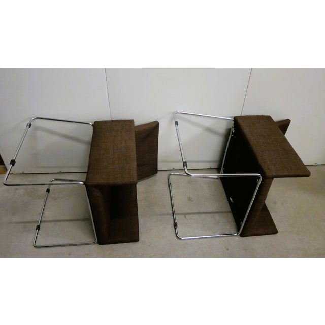 Vintage Italian Modern Armchairs in Metal, 1980s, Set of 2 For Sale - Image 9 of 15