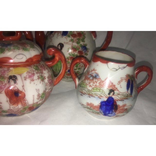 Vintage 1960s Japanese Imari Porcelain Tea Set 5 Pieces Chairish