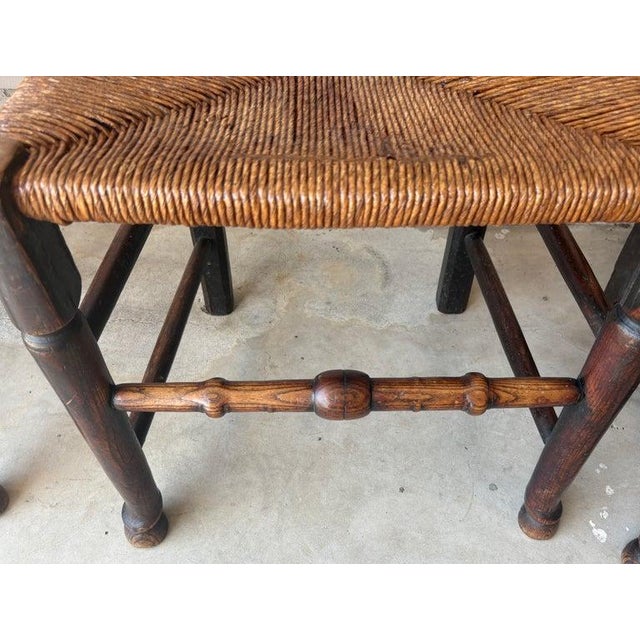 Late 19th Century Set of Four 19Thc Ladder Back Chairs For Sale - Image 5 of 8