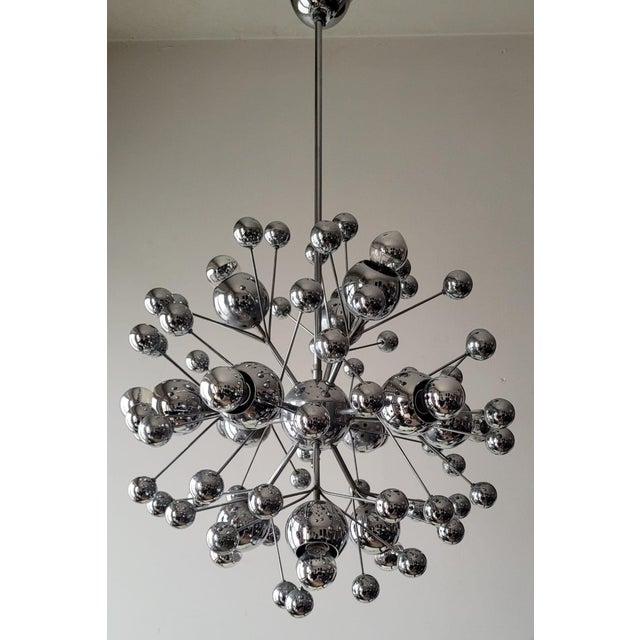 Vintage Space Age Twelve-Light Pendant Lamp, 1960s For Sale - Image 13 of 13