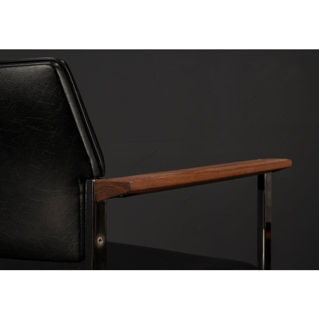 Mid-Century Black Armchair, 1960s For Sale - Image 18 of 18