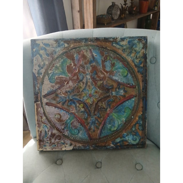 Intervention No. 24 | "Aged Relic" 16" Etched Lightweight Metal Relief ​Presented by Methinks Art Studio and Dwelling Original Creation by Splendidus For Sale - Image 11 of 11