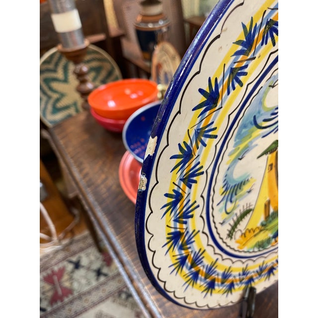 Farmhouse Early 20th Century Decorative Spanish Sevilla Majolica Charger For Sale - Image 3 of 5