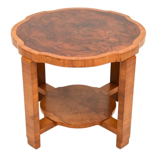 Art Deco Figured Walnut Coffee Table, 1930s For Sale