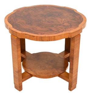 Art Deco Figured Walnut Coffee Table, 1930s
