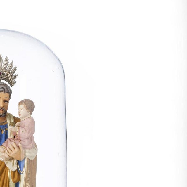 Portuguese Artist, Saint Joseph with Child, 19th Century For Sale - Image 4 of 6
