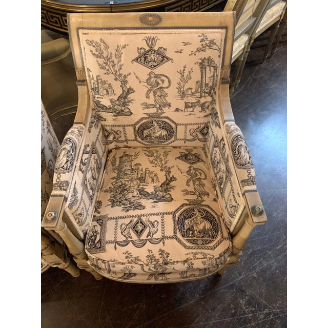 1940s Jansen Directoire' Style Armchairs - a Pair For Sale - Image 5 of 7