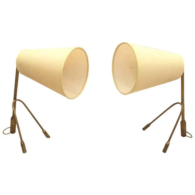 Metal Boris Lacroix Original Vintage Brass Lamps, Pair For Sale - Image 7 of 7