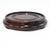 Pair of 5 3/4'' Chinese Carved Rosewood Pedestal Display Bases/Stand With Inner Ring For Sale - Image 4 of 8
