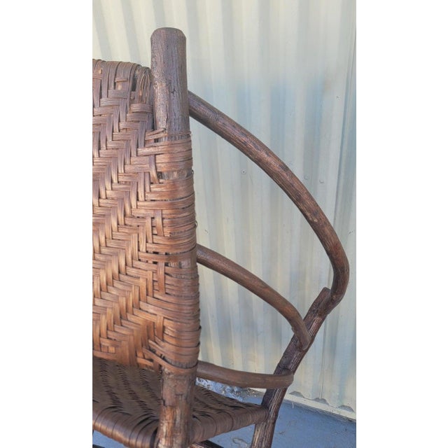 1940s Old Hickory Barrel Back Side Chair For Sale - Image 5 of 10