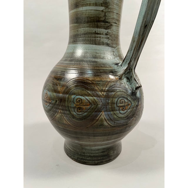 Important polychrome enameled earthenware vase by Jean de Lespinasse This piece has an attribution mark, I am sure that it...