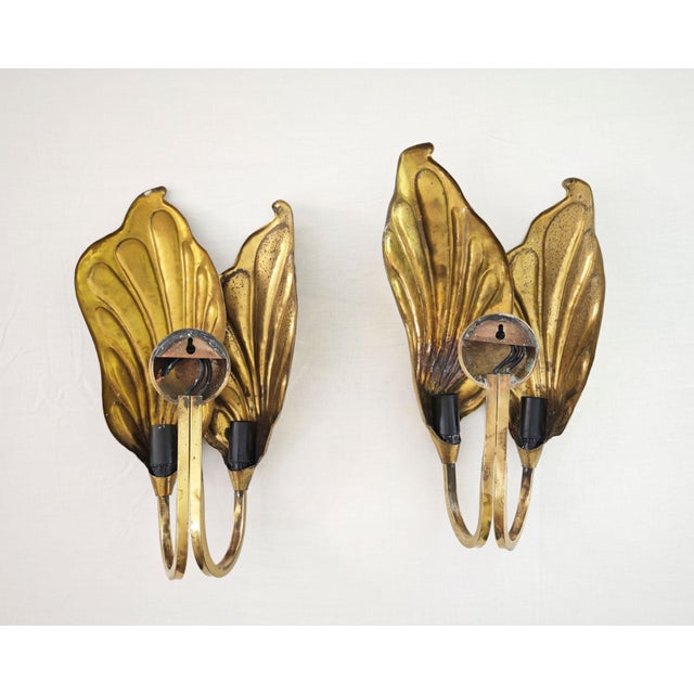 Brass Wall Lamps by Tommaso Barbi for G&G Studio, Italy, 1960s, Set of 2 For Sale - Image 12 of 16