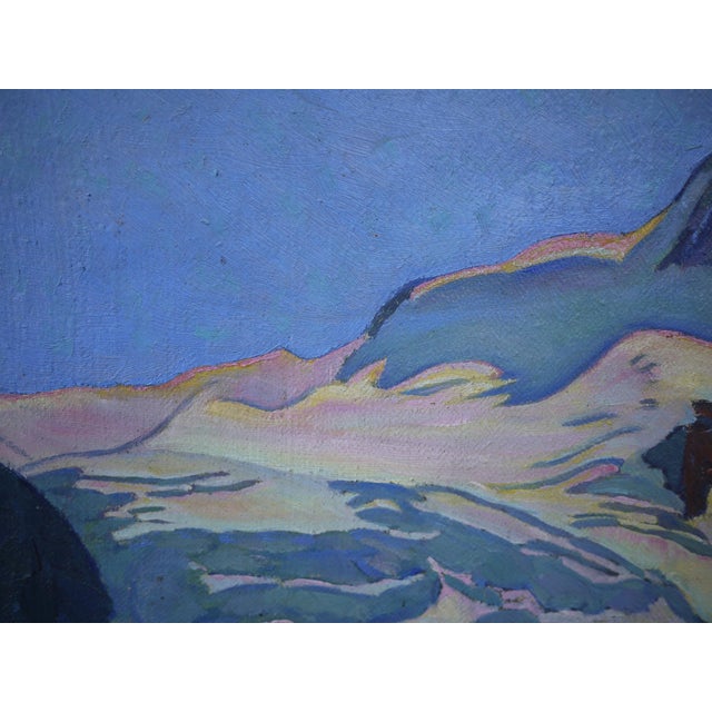 Willi Hans Schwarz, Grossglockner, Austrian Alps, 1920s, Oil Painting on Canvas, Framed For Sale - Image 9 of 15