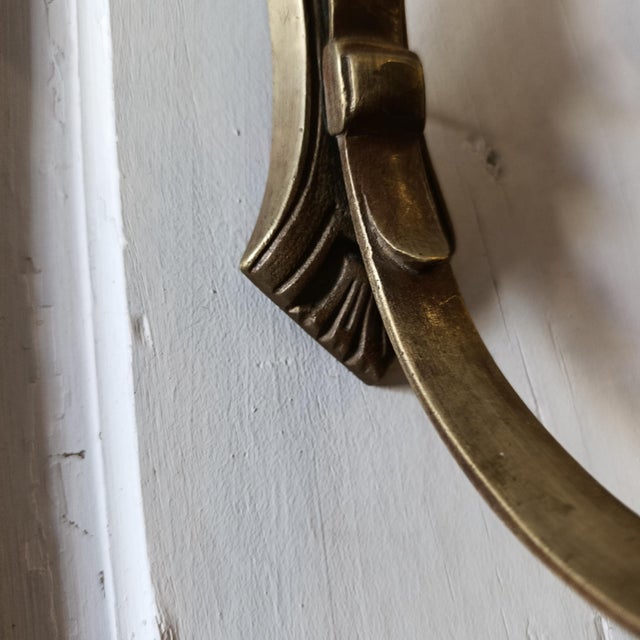 19th Century Antique French Bronze Curtain Tiebacks with Architectural Detailing, 1890s, Set of 2 For Sale - Image 5 of 8