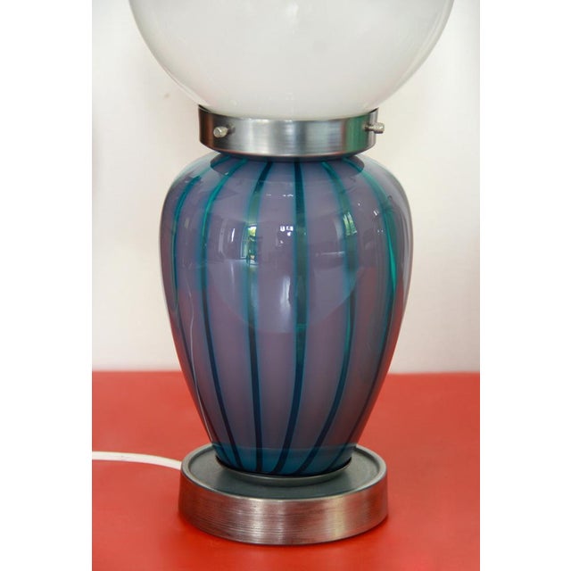 Space Age Murano Swirl Table Lamps from Mazzega, Italy, 1970s, Set of 2 For Sale - Image 9 of 15