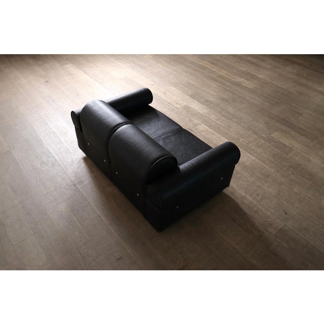 Sofa Daybed in Buffalo Leather by Marzio Cecchi, Italy, 1970s For Sale - Image 3 of 16