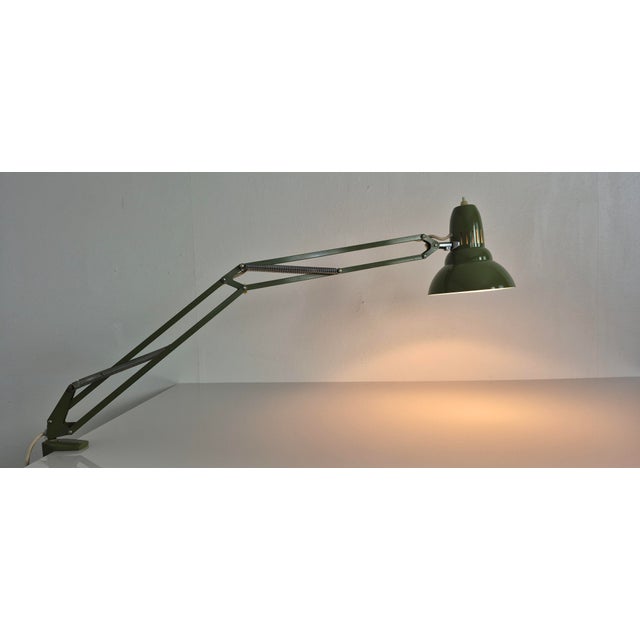 Mid-Century Modern Vintage Green Table Lamp from Ledu, Sweden, 1960s For Sale - Image 3 of 18