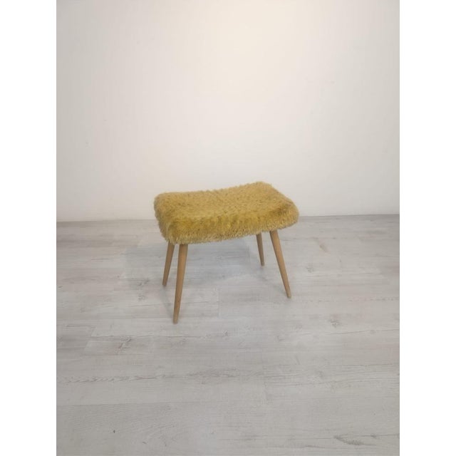 1960s Mid-Century Modern Pouffe in Yellow, 1960s For Sale - Image 5 of 12