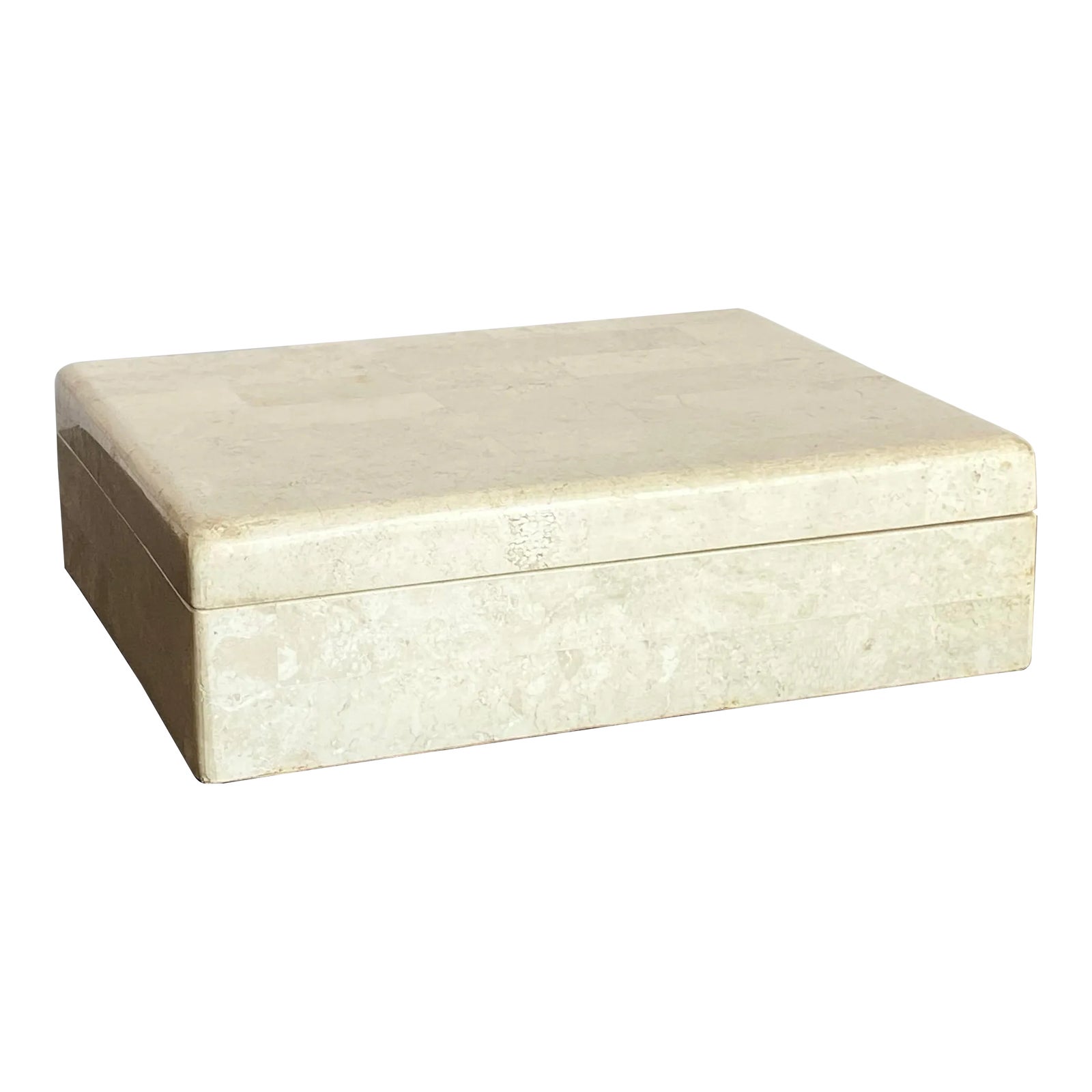 Late 20th Century Tessellated Stone Box | Chairish