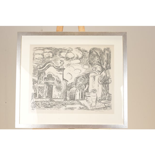 Hans Purrmann, Chapel and Fountain in Levanto, 1965, Lithograph on Vellum For Sale - Image 6 of 6