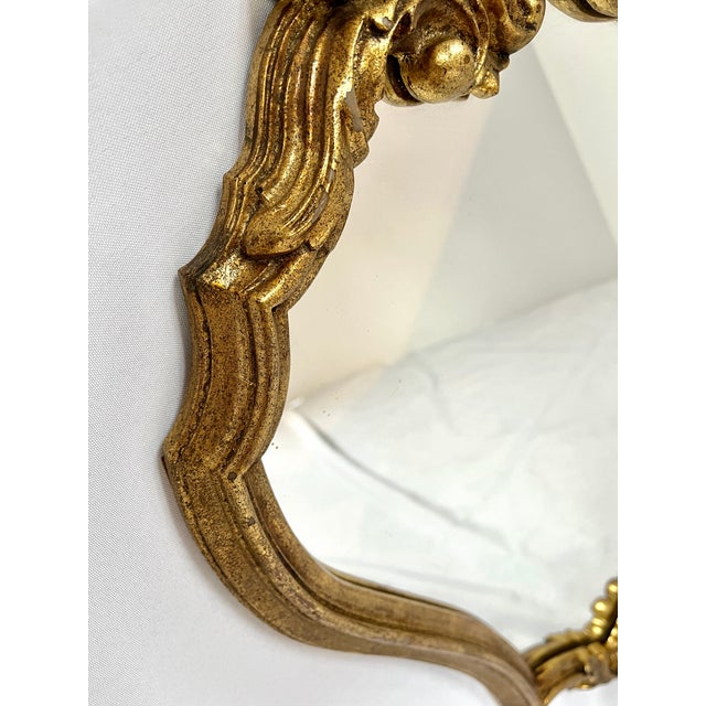 Mid 20th Century Vintage Belgian Rococo Style Gilded Mirror For Sale - Image 5 of 10