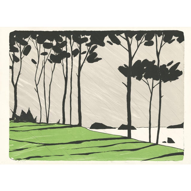 François Avril, Brittany, Green, 2018, Lithograph For Sale
