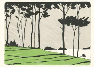 François Avril, Brittany, Green, 2018, Lithograph
