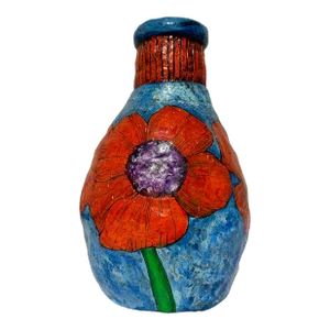 Decorative Orange Poppies Vase