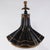 Metal Vintage Black and Gold Pagoda Top Hurrican Candle Holder Lantern With Glass Globe For Sale - Image 7 of 11