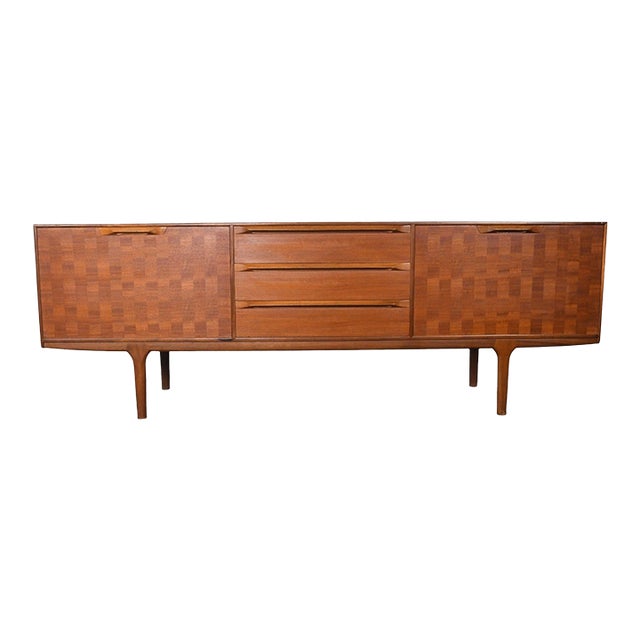 Mid 20th Century Large McIntosh Basketweave Credenza in Teak For Sale