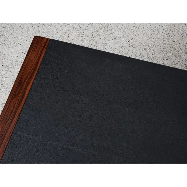 Vintage Danish Desk in Rosewood and Black Leather by Arne Vodder for Sibast, 1960s For Sale - Image 9 of 13