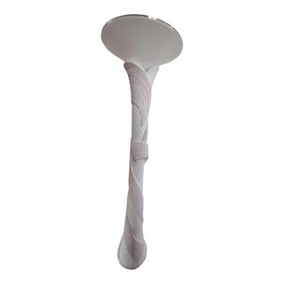 1980s Pink Ribbon Torch Floor Lamp For Sale