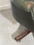 Metal Chesterfield Director's Desk Chair in Green Leather For Sale - Image 7 of 10