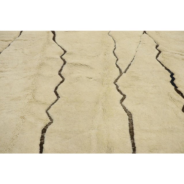 Berber Tribes of Morocco Organic Modern Beni Mrirt Moroccan Rug - 10'01 X 13'02 For Sale - Image 4 of 9