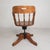 Height-Adjustable Oak Swivel Office Chair, 1930s For Sale - Image 10 of 18