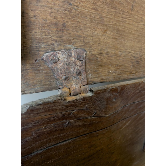 Antique 17th Century English Oak Plank Coffer For Sale In Portland, OR - Image 6 of 13