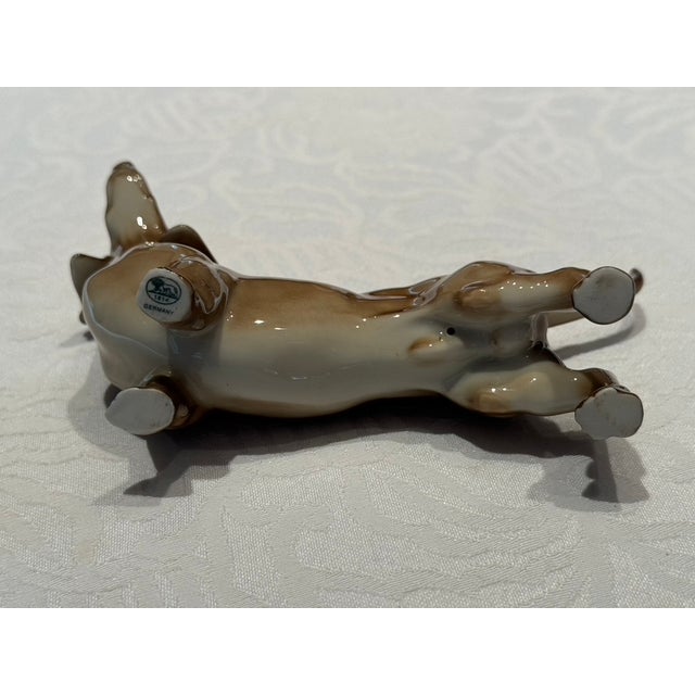 Ceramic Vintage Mid-Century German Hutschenreuther Porcelain Standing Dachshund Figurine For Sale - Image 7 of 8